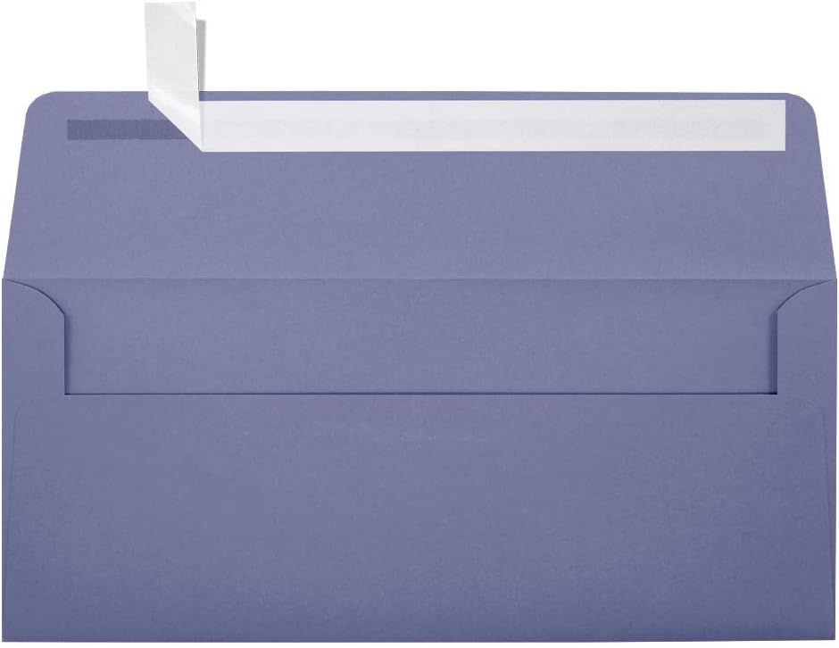 JAM PAPER #10 Business Premium Envelopes with Peel and Seal Closure - 4 1/8 x 9 1/2 - Dark Purple - Bulk 250/Box - Image 2