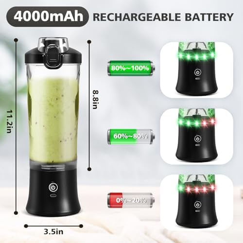 Portable Blender with Insulated Sleeve, Personal Juicer for Shake Smoothies - Image 4