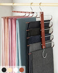 MORALVE Pants Hangers Space Saving - European Beechwood Scarf and Jean Hangers - Closet Organizer and Space Saver Pant Rack, Leggings Hanger, and Scarf Holder with 360° Swivel Hook (1 Pack) by MORALVE