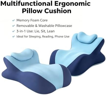 Wedge Pillow for Intimacy & Couples – Ergonomic Memory Foam for Bed, Support for Back Pain, Prone Sleeping & Reading – Breathable, Washable Cover, Pink - Image 6