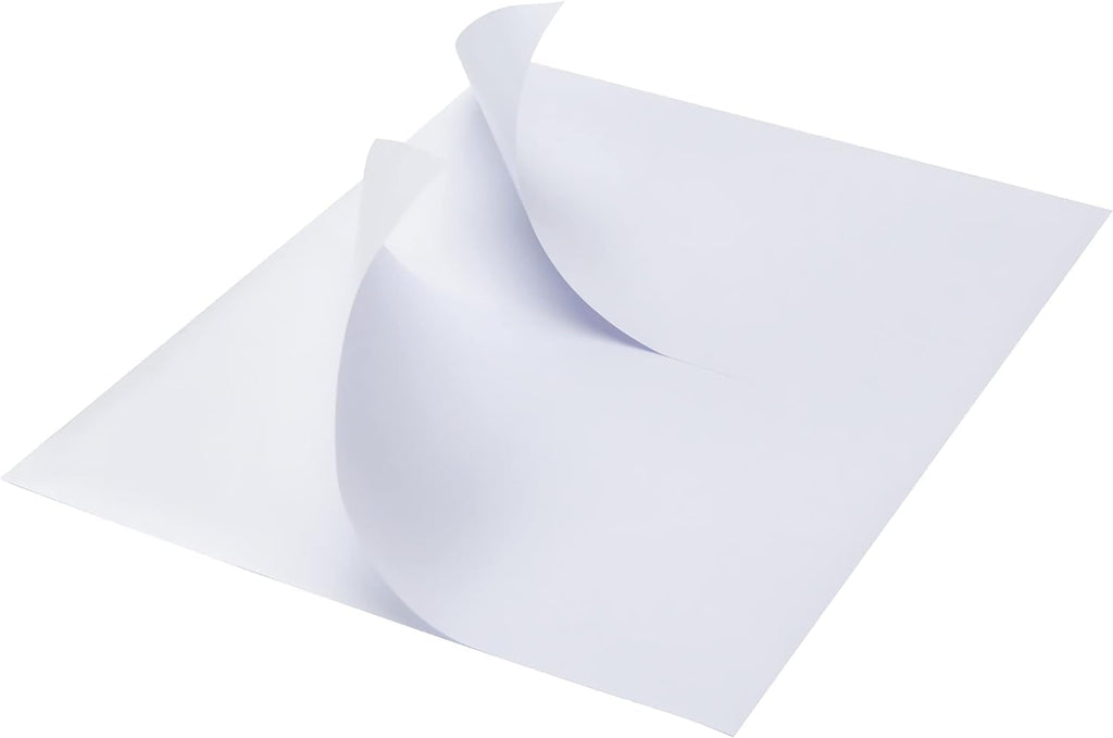 MFLABEL Half Sheet Shipping Labels (8.5" x 11") - 300 Self-Adhesive Labels for Laser/Inkjet Printers | 2-UP Design for FedEx, UPS, Amazon FBA | Matte Finish No-Jam Labels + 12 Free Fragile Stickers by MFLABEL