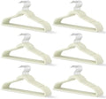 Ivory Velvet Hangers 60 Pack, Slim Space Saving Suit Hangers for Closet Organizer, Rotating Silver Hook, Non Slip Clothes Felt Hanger Heavy Duty for Coat,Shirt, Pants, Camisole, Dress by MLKJHHI
