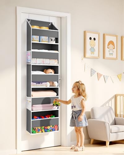 ULG 1 Pack Over Door Organizer Hanging Storage Dark Gray - Image 6