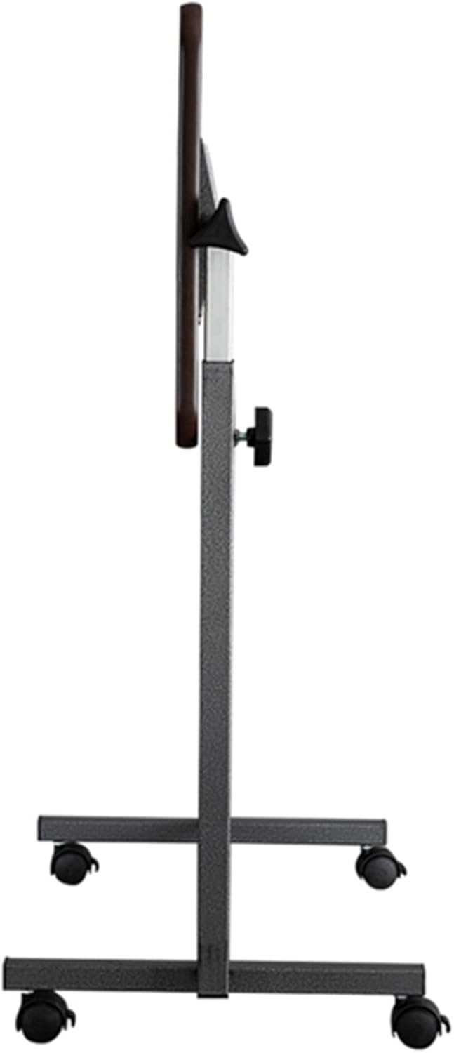 Overbed Table, Bed Table Bedside Table Lap Desk Overbed Table with Auto-Touch Adjustable Height and Wheels, Fits Over Beds and Bedside (Brown) - Image 6