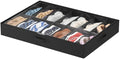 Lifewit Under Bed Shoe Storage Organizer 1 Pack(14 Shoes Cells), 4.3 Inches Profile Fabric Shoes Container Box with Clear Cover, Foldable Storage Bag with 2 Handles, Fits 7 to 14 Pairs by Lifewit