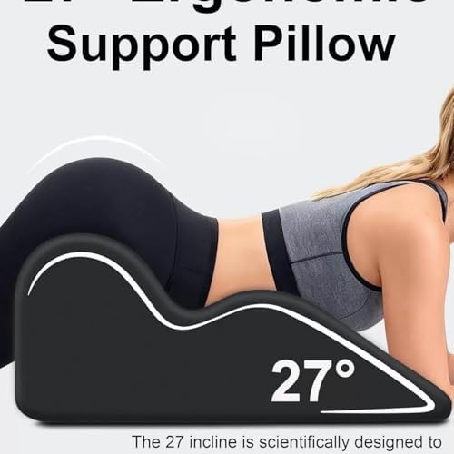 Luxurious Memory Cotton Lovers Pillow, Ergonomic Intimate Pillow, is an Ideal Choice for Reading, Waist Support, deep Support for Intimate Posture and Better Posture.，Black - Image 7