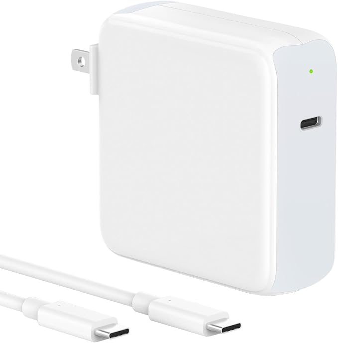 96W USB C Charger for MacBook Pro 16, 15, 14, 13 inch 2025 2024, 2023, 2022, 2021, M4 M3 M2 M1 MacBook Air, USBC Laptop Power Adapter, iPad, LED, 6.6ft 5A Cable Charging as Fast as Original Quality by IFEART