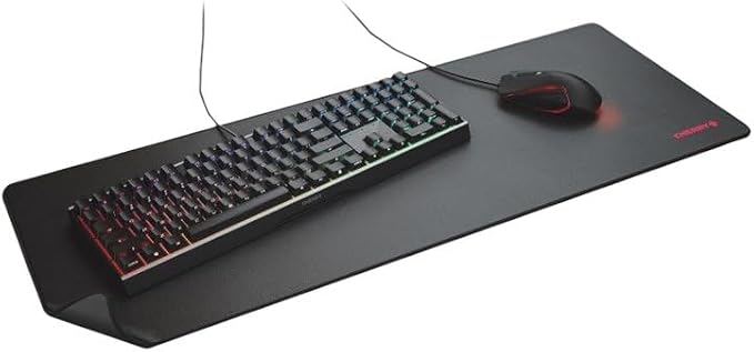 Cherry MP 2000, Premium Mouse Pad in XXL (31.50" x 13.78" x 0.20"), Smooth Fabric Surface for Precision, Sewn Edges, Non-Slip Bottom, Rollable, Comfortable, Black - Image 4