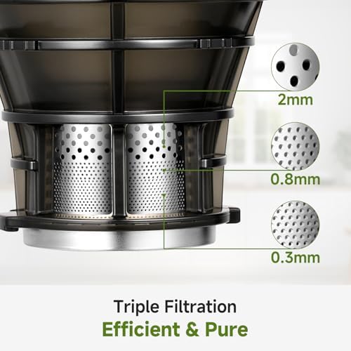 Cold Press Juicer Machine, 5.8" Wide Chute for Whole Fruits & Vegetables - Image 4