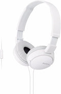 Sony ZX Series Wired On-Ear Headphones with Mic, White MDR-ZX110AP by Unknown