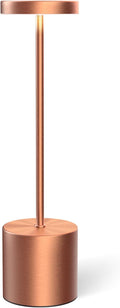 Swinerton Cordless Table Lamps Rechargeable, Portable LED Desk Lamp, 5000mAh Battery Powered Wireless Table Light - 3 Color Dimmable Lighting for Restaurant Dining Patio Outdoor Bedroom(Rose Gold) by Swinerton