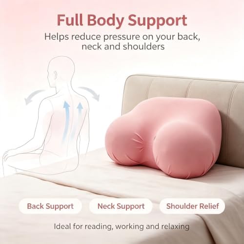Ergonomic Memory Foam Chest Pillow, Slow Rebound Support Cushion(RED) - Image 4