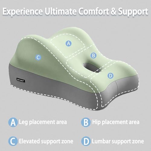 Couples Pillow for Intimacy, Ergonomic Bumpy Position Butt Cushion, Discreet Memory Foam Support Pillow for Couples (Dual Pink) - Image 2