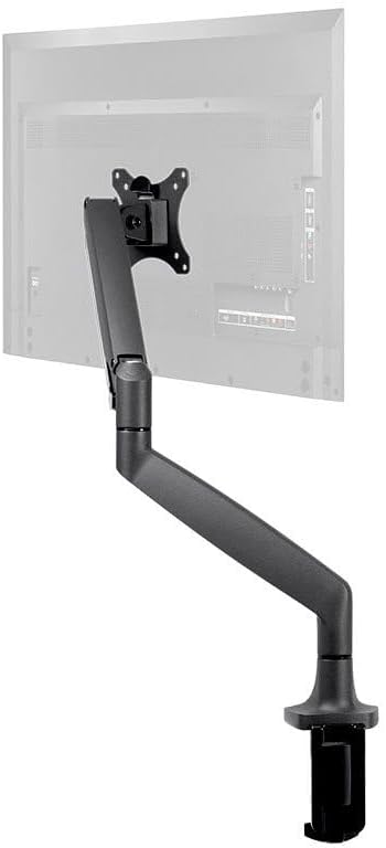 Monoprice Single Monitor Adjustable Gas Spring Desk Mount - Black, Supports Up to 34 inch Monitors, 19.8 LBS Display Weight, Smooth Full-Motion Black - Workstream Collection by Monoprice