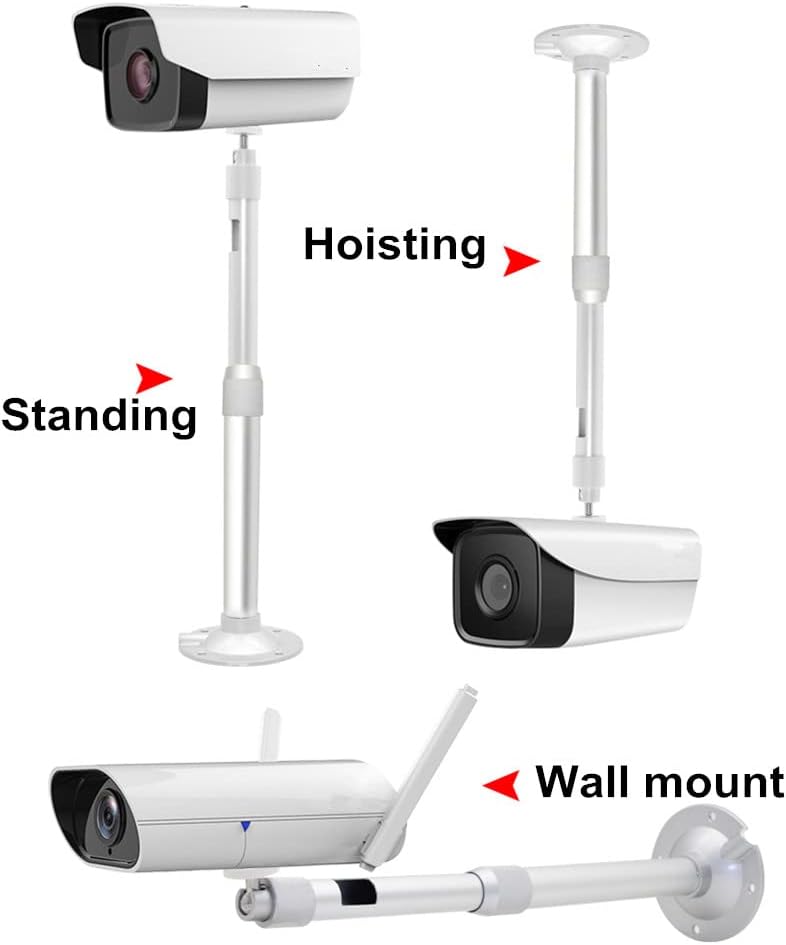 30-60cm Adjustable Tilt Swivel Bracket Long Drop Ceiling Mount Stand for CCTV Surveillance Camera Housing Home Surveillance System - Image 5