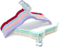 Sishynio Velvet Hangers 30 Pack, Non-Slip Slim Felt Hangers Colorful | Space-Saving Closet Organization; Flocked Surface; 360° Swivel Hooks; For Shirts, Coats, Dresses, Blouses by Sishynio