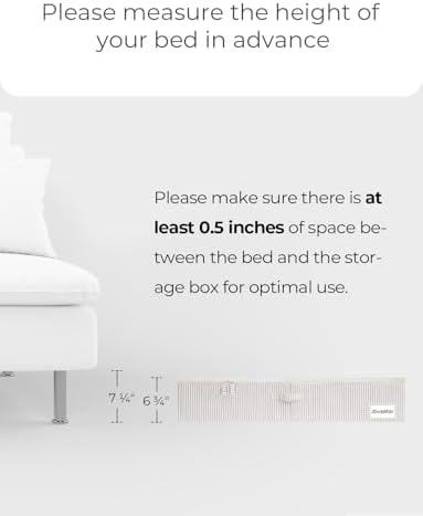 StorageWorks 7 Inch Low Profile Under Bed Storage Containers with Clear Lid | Reinforced Structure, Resists Sagging, Handles & Label Holder, Foldable Stackable Closet Storage for Clothes, Blankets, Toys - Image 4