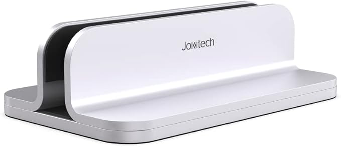 Aluminum Laptop Stand, Sturdy and Adjustable, Compatible with Apple MacBook Pro/Air, Mac Mini, iPad Pro, Silver by Jokitech