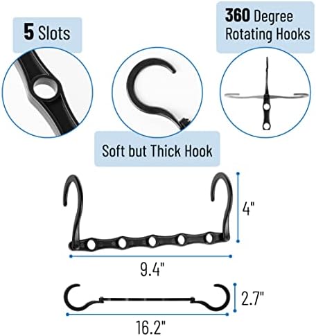 Mr. Pen- Space Saving Hangers, 8 pcs, 360° Rotating Hooks | Magic Cascading Hanger Organizer with 5 Enclosed Slots, Closet Organizers and Storage for Clothes - Image 3