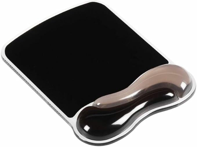 Kensington Duo Gel Mouse Pad with Wrist Rest - Gray (K62399US), Grey | Ergonomic gel cushioning, non-skid backing, supports wrist during extended mouse use by Unknown