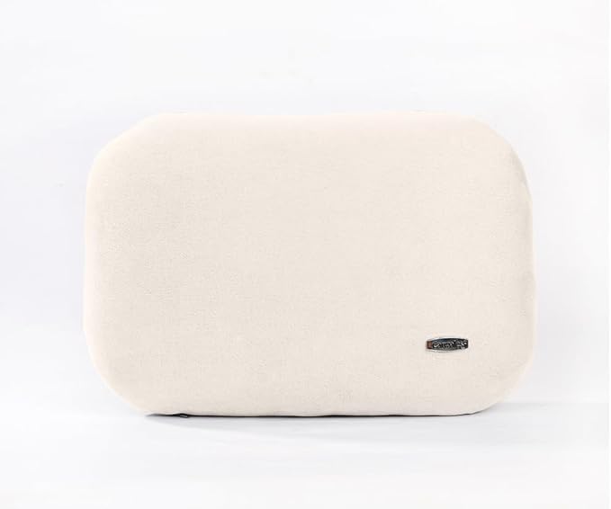 Beige Lumbar Support Pillow for Car Recliner Soft Lower Back Waist Cushion | Driving Seat Latex Relax Home Sofa Office Accessories Chair Cushion Back Pain Relief Small Automotive Thin Memory Foam Suede - Image 6