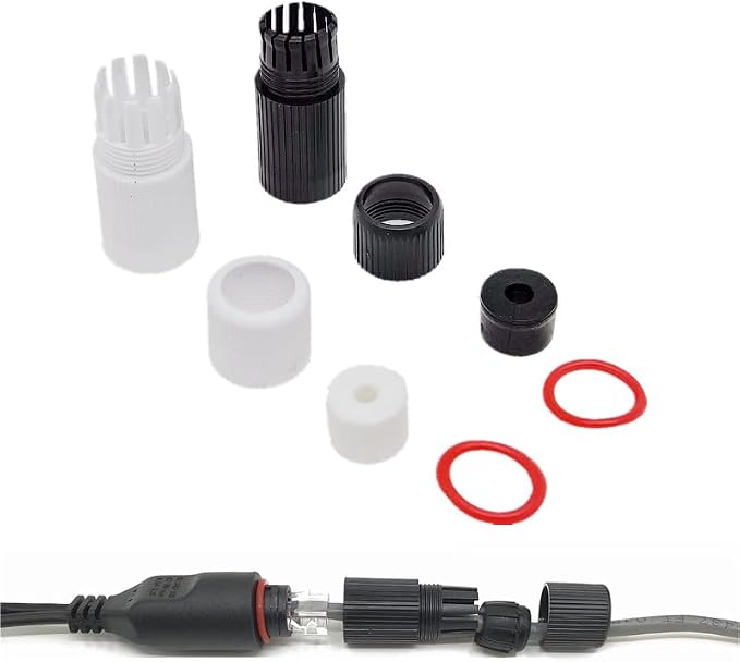 16 Set RJ45 Plug Waterproof Cap Protector Outdoor Ethernet Weatherproof End Cover for PoE Combiner Splitter Adapter Injector Kit Network IP Security Camera NVR Cam Connector - Image 2