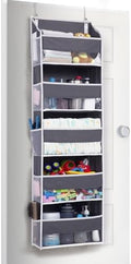 ULG 1 Pack Compact Size Over Door Organizer Slim Door Storage for Small-Sized Doors, 5 Shelves, Dark Gray by ULG