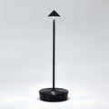 Cordless Rechargeable Led Table Lamp Battery Operated Light Black | 6000mAh Touch 3 Color Dimming Portable Metal Outdoor Waterproof Light for Patio/Restaurant/Dining/Home by Tpczqj