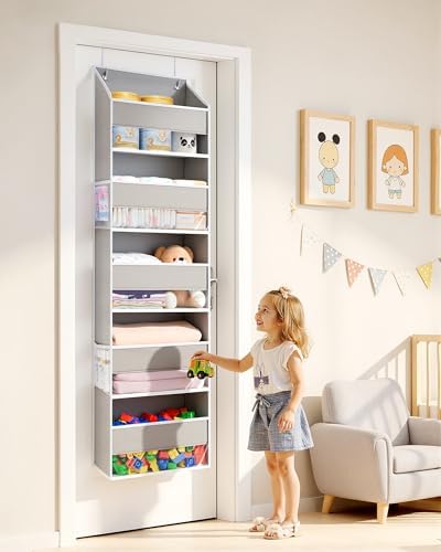 ULG 1 Pack Over Door Organizer Hanging Storage Light Gray - Image 6