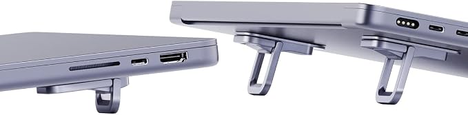 Hagibis Laptop Stand Adjustable Height for Desk, Portable Invisible Laptop Riser, Ergonomic Mount Keyboard Kickstands Aluminum Cooling Pad for MacBook Pro Air, Tablet Laptop (Grey) - Image 9