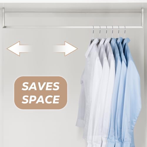 Plastic Hangers Grey Clothes Hanger 30 Pack | No Shoulder Bumps, 360°Swivel Hook, Thin, Space Saving for Closet, Fit for Suits Pants Heavy Duty Adult Coat Shirt Dress - Image 4