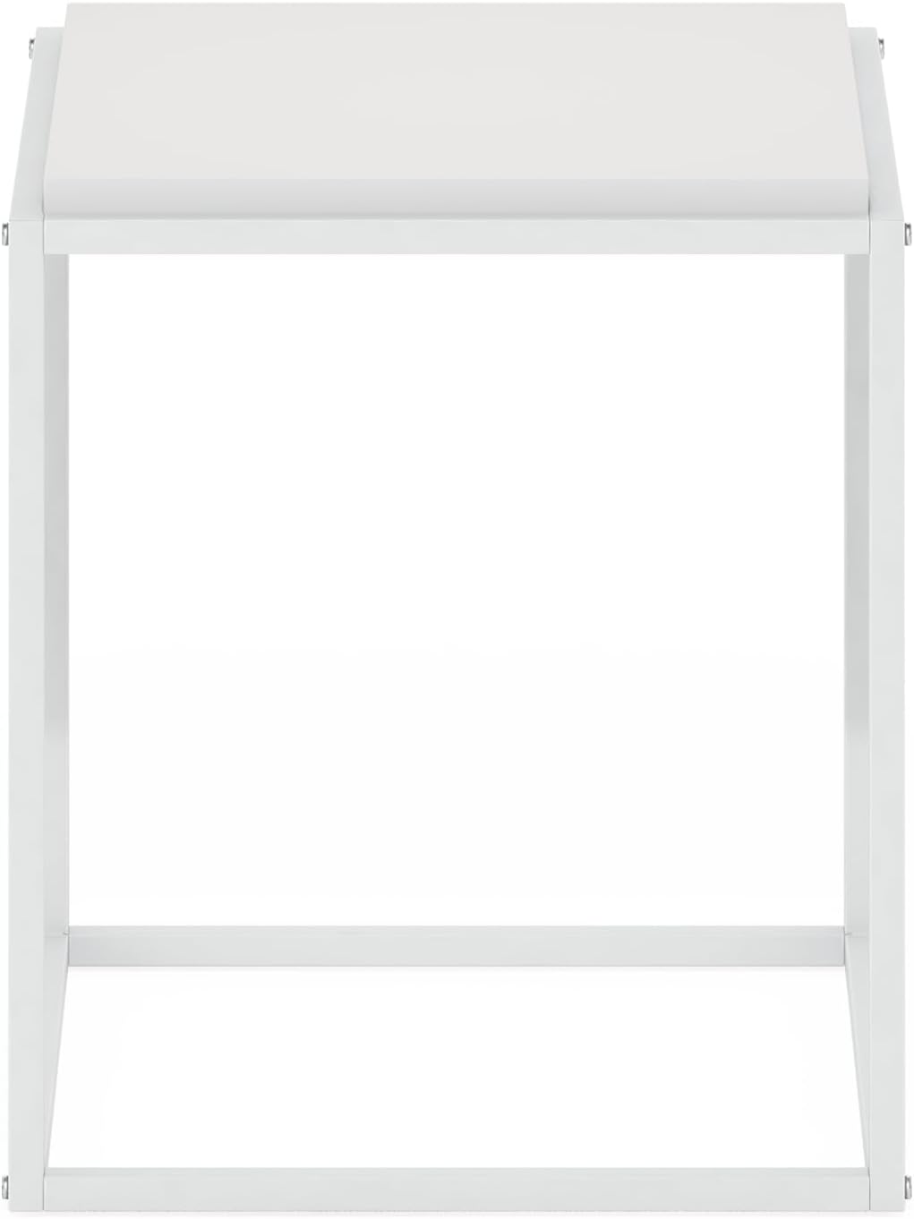 Furinno Moretti Night Stand, 1-Tier Stackable Metal Frame Nightstand, Side Table, End Table, Toolless Assembly, for Living Room, Bedroom, Solid White - Image 6