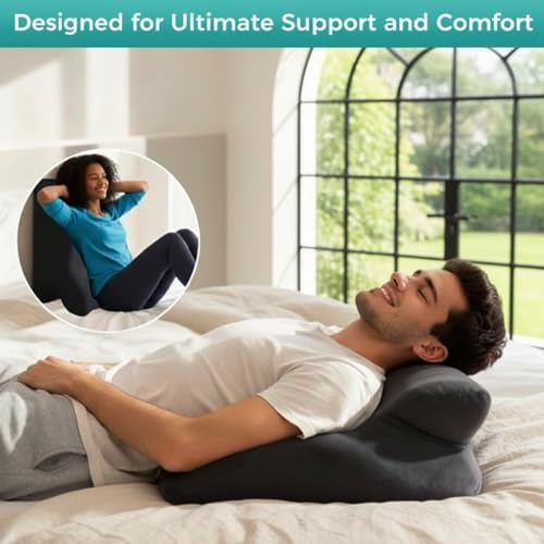 Sweet Spot Pillow, 27 Angle Perfect Positioning Pillow, Ergonomic Memory Foam Couples Pillows, Lounger Cushion Back Support, Ideal for Better Positioning(Blue) - Image 4