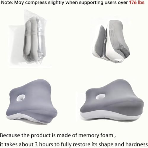 Couple Hip pad, Multifunctional Diagonal Pillow, Pregnant Women Furniture Pillow Support Pillowcase Read a Book on The Bed and sit at Home with a Memory Sponge. (Double Gray) - Image 6