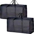Extra Large Moving Bags with Strong Zippers & Carrying Handles, Storage Bags Storage Totes for Clothes, Moving Supplies, Space Saving Oversized Storage Bag Organizer for Moving, Traveling (2 Pack) by Vioetry