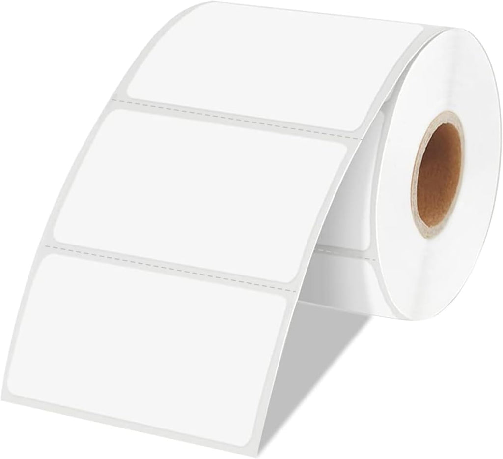 2×3 Inch White Removable Thermal Labels,Waterproof Thermal Label,300 Sheets per Roll with Perforated Lines by Yeachlaing