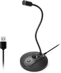 USB Computer Microphone with Mute Button, Plug&Play Condenser, Desktop, PC, Laptop, Mac, PS4 Mic -360 Gooseneck Design -Recording, Dictation, YouTube, Gaming, Streaming by JOUNIVO