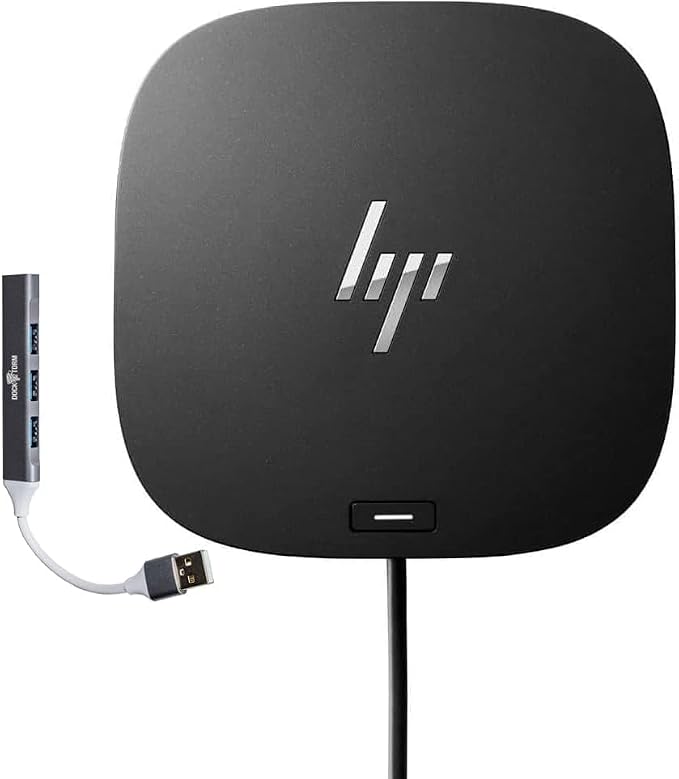 HP USB-C Dock G5, 5YH27AV#ABA, Docking Station with 100W Power Delivery & Bundle with DKZ Hub (USB-C, DisplayPort, HDMI, Ethernet, Audio, USB-A) (Renewed) by HP