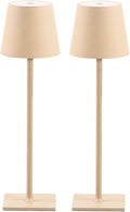 CHLORANTHUS 2 Pack Cordless Table Lamps, 3 Colors Stepless Dimming, 5000mAh Rechargeable Battery LED Desk Lamp for Bedroom/Couple Dinner/Desk/Cafe/Dining Room/Terrace by CHLORANTHUS