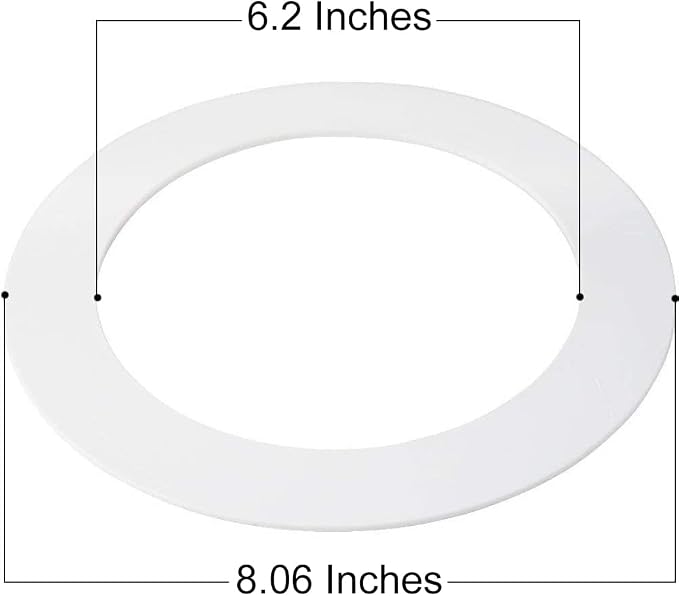 25 Pack Gloss White Goof Trim Ring for 6" Inch Recessed Can Lighting Down Light, Outer Diameter 8 Inches - Image 3