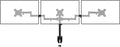 Suptek Triple LED LCD Monitor Desk Mount Heavy Duty Fully Adjustable Stand for 3 / Three Screens up to 27 inch (MD6463) by suptek