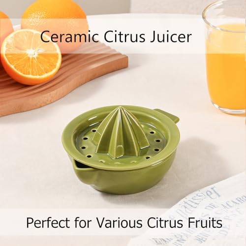 Ceramic Citrus Lemon Orange Juicer Manual Squeezer, Hand Juicer Reamer - Image 4