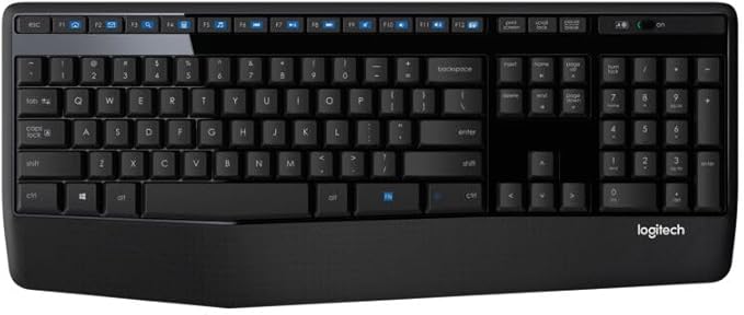 Logitech K345 Full Size Wireless Keyboard with Palm Rest for PC, Laptop | Full-sized keyboard, includes wireless USB receiver, compatible with PC, Laptop by Unknown