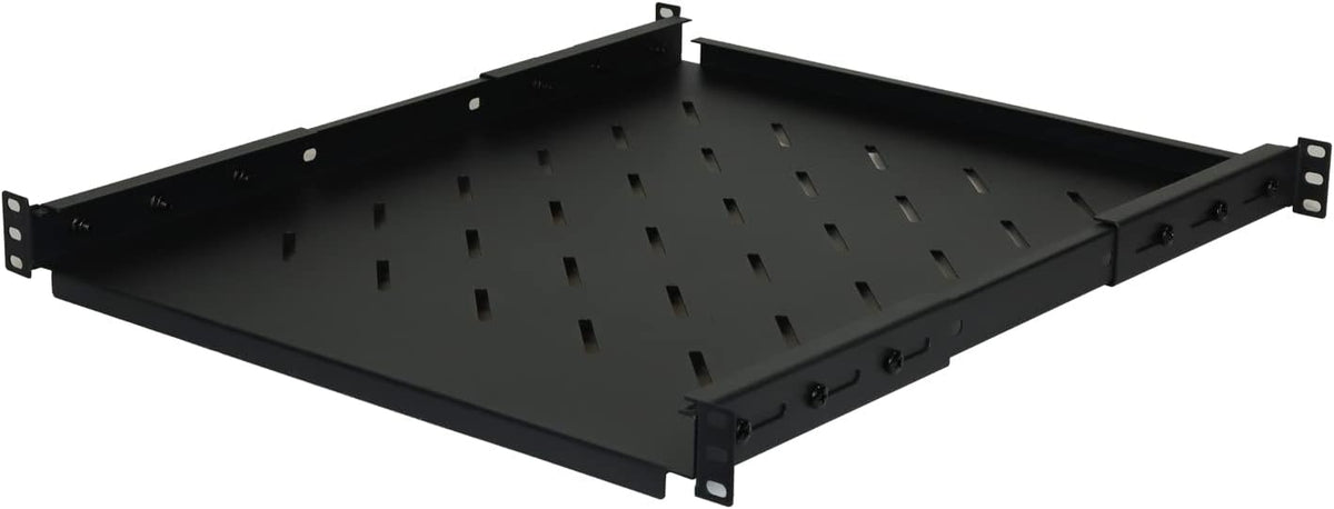 Aeons 1U 19-inch Fixed Rack Server Shelf Vented 4 Post Rack Mount Shelf 21.5 inches Adjustable Mounting Depth, for IT Data Network Cabinet Enclosure Equipment - Image 2