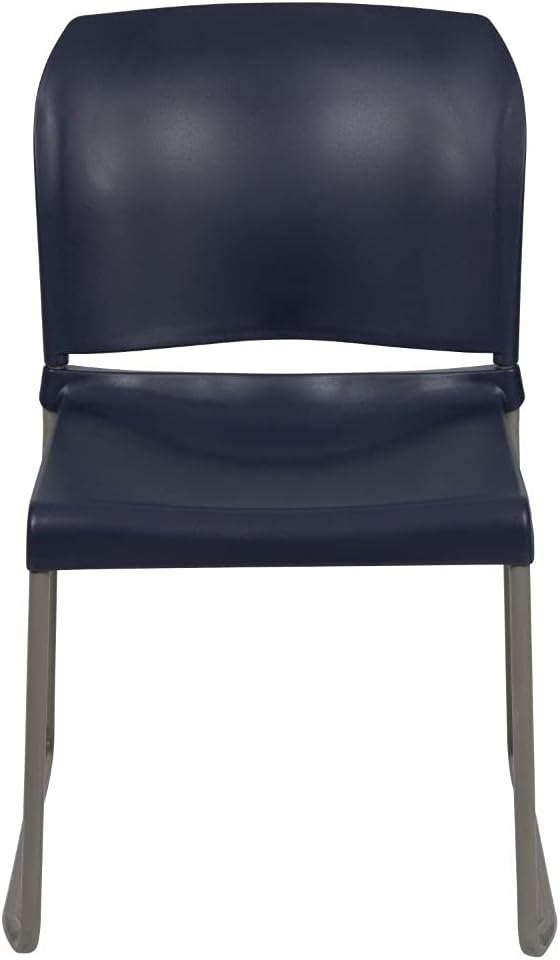 Flash Furniture Hercules Stack Chair, Gray | Sled Base, Powder Coated, Contoured, 880 LBS. Weight Capacity - Image 9