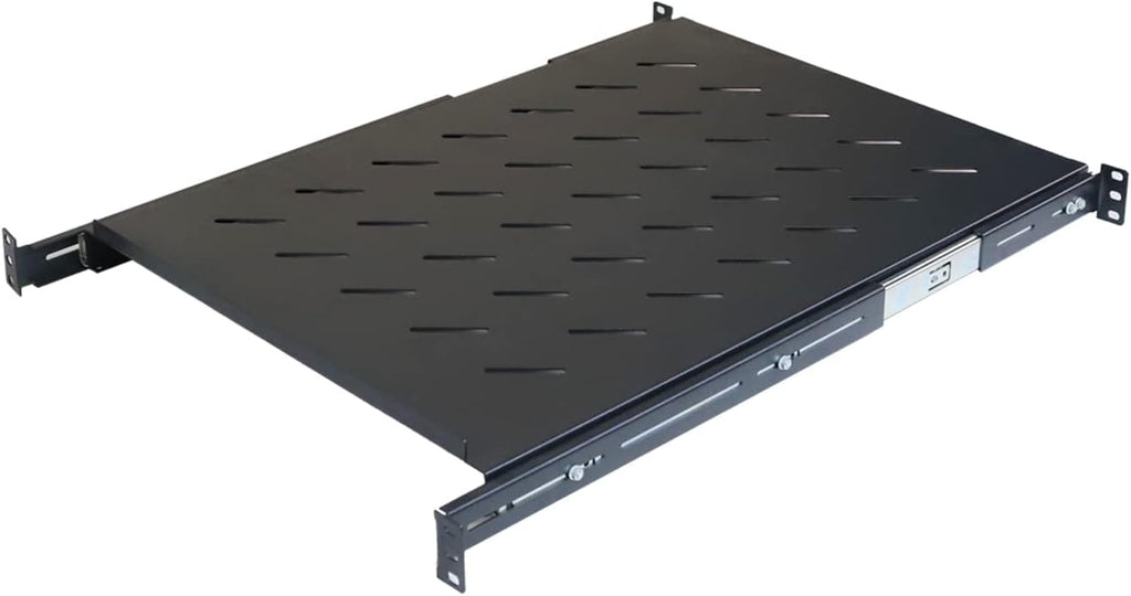 Aeons 1U 19-inch Sliding Rack Server Shelf Vented 4 Post Rack Mount 24" Shelf Adjustable Mounting Depth 24.2 – 27.4 inches, for IT Data Network Cabinet Enclosure Equipment - Image 7