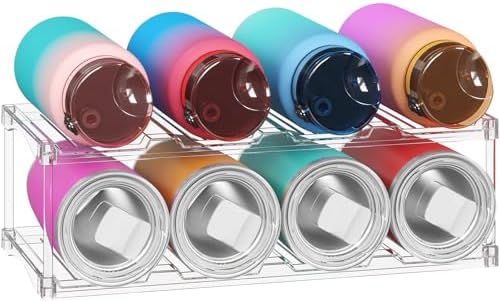 Lifewit Stackable Water Bottle Organizer, Clear Tumbler Holder for Cabinet by Lifewit