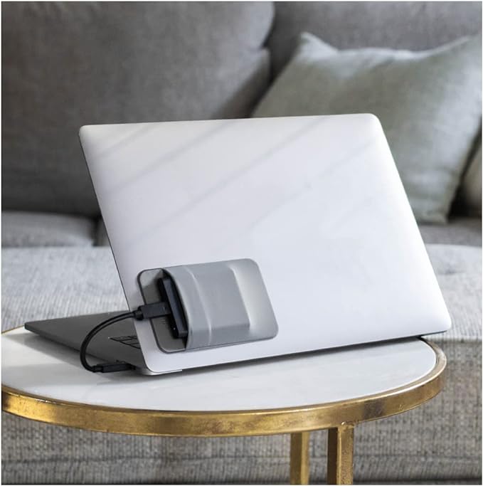 Slipdrive - Portable Hard Drive Sleeve for Laptop - SSD Solid State Drive - Reusable Adhesive - 5” x 3.2” Stick on External Hard Drive Carrying Case - Travel Pocket Pouch (Small, Gray) - Image 3
