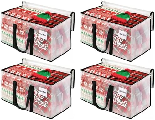 BlissTotes Moving Bags, 93L 4-Pack Storage Bags, Moving Boxes | Moving Box Heavy Duty Extra Large, Moving Totes with Zipper, Large Packing Bag with Reinforced Handles, Packaging Moving by BlissTotes