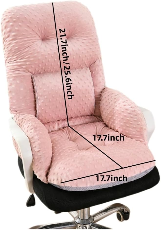 Non-Slip Office Chair Cushions with Arm Desk Chair Cushion Soft Rocking Chair Seat Pads with High Back Support for Dorm Gaming Office Car Home Dining Room Kitchen - Image 2